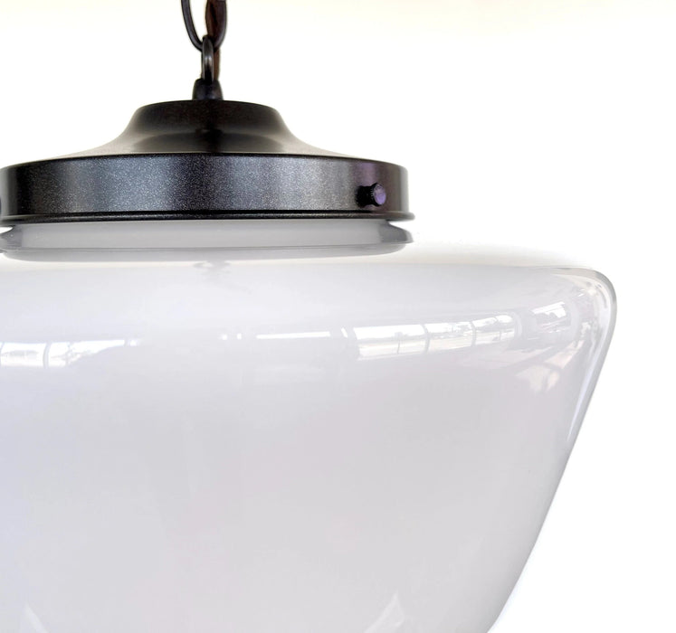 Large Antique Schoolhouse Pendant Light - Sweatfully