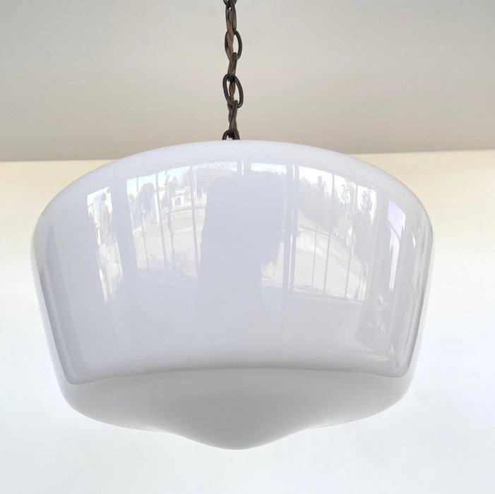 Large Antique Schoolhouse Pendant Light - Sweatfully