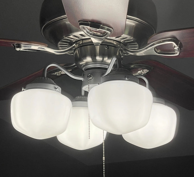 Schoolhouse Milk Glass Ceiling Fan LIGHT KIT - Sweatfully