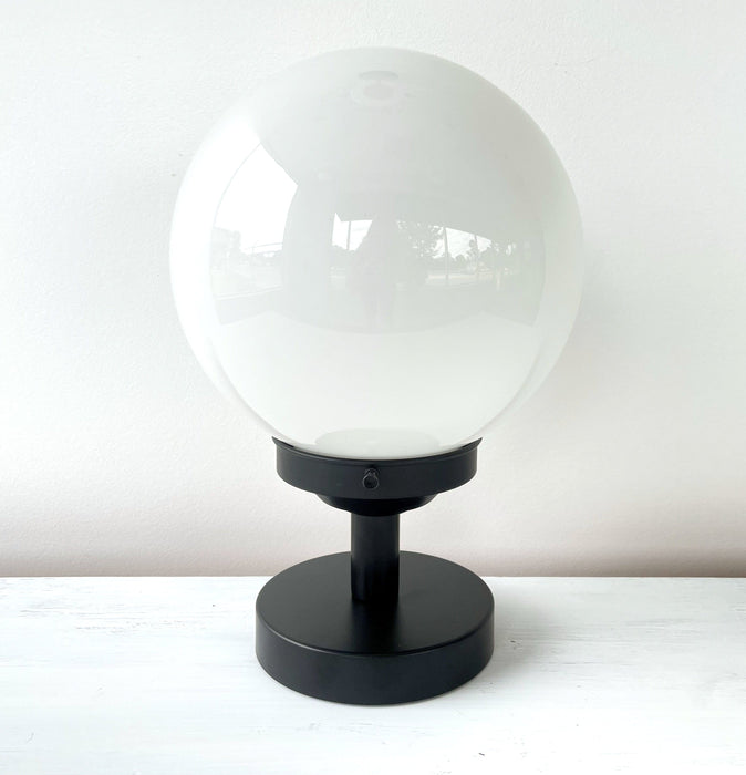 Milk Glass Globe Table Lamp Fixture - Sweatfully