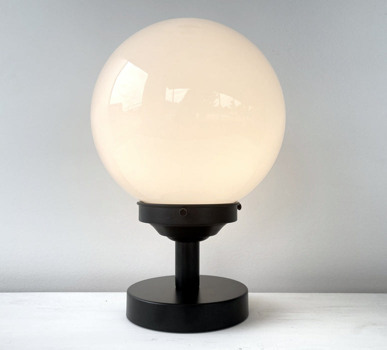 Milk Glass Globe Table Lamp Fixture - Sweatfully