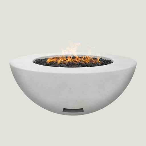 Modern Blaze 42-Inch Round Concrete Gas Fire Bowl with Match Lit Ignition - Sweatfully