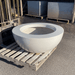 Modern Blaze 42-Inch Round Concrete Gas Fire Bowl with Push Button Ignition - Sweatfully