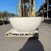 Modern Blaze 42-Inch Round Concrete Gas Fire Bowl with Push Button Ignition - Sweatfully