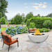 Modern Blaze 42-Inch Round Concrete Gas Fire Bowl with Match Lit Ignition - Sweatfully