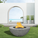 Modern Blaze 42-Inch Round Concrete Gas Fire Bowl with Match Lit Ignition - Sweatfully