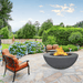 Modern Blaze 42-Inch Round Concrete Gas Fire Bowl with Match Lit Ignition - Sweatfully