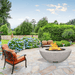 Modern Blaze 42-Inch Round Concrete Gas Fire Bowl with Match Lit Ignition - Sweatfully