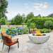 Modern Blaze 42-Inch Round Concrete Gas Fire Bowl with Match Lit Ignition - Sweatfully