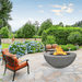 Modern Blaze 42-Inch Round Concrete Gas Fire Bowl with Match Lit Ignition - Sweatfully