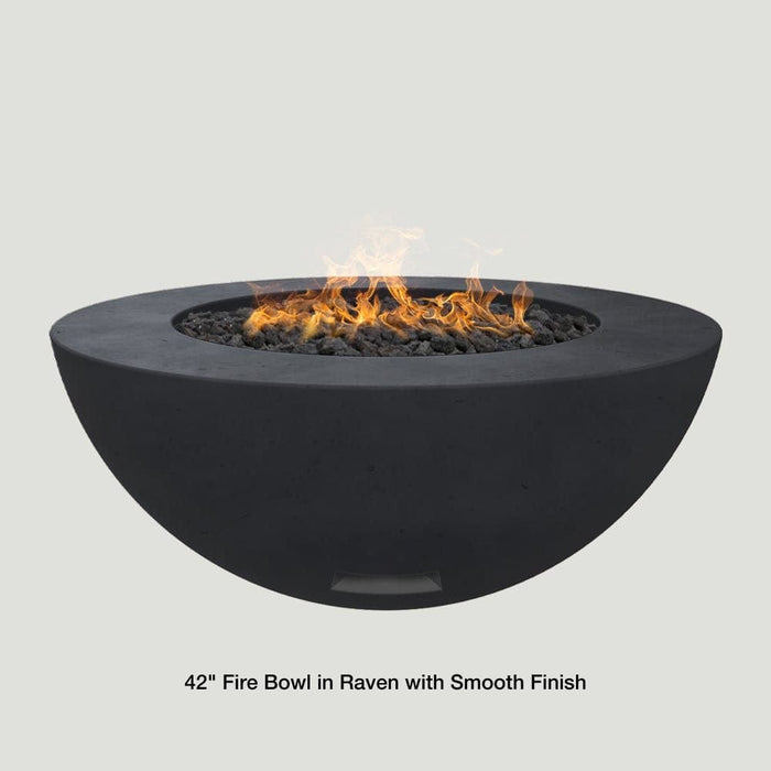 Modern Blaze 42-Inch Round Concrete Gas Fire Bowl with Match Lit Ignition - Sweatfully