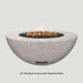 Modern Blaze 42-Inch Round Concrete Gas Fire Bowl with Match Lit Ignition - Sweatfully