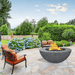 Modern Blaze 42-Inch Round Concrete Gas Fire Bowl with Push Button Ignition - Sweatfully