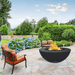 Modern Blaze 42-Inch Round Concrete Gas Fire Bowl with Push Button Ignition - Sweatfully