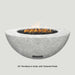 Modern Blaze 42-Inch Round Concrete Gas Fire Bowl with Push Button Ignition - Sweatfully