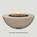 Modern Blaze 42-Inch Round Concrete Gas Fire Bowl with Push Button Ignition - Sweatfully