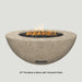 Modern Blaze 42-Inch Round Concrete Gas Fire Bowl with Push Button Ignition - Sweatfully