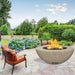 Modern Blaze 48-Inch Round Concrete Gas Fire Bowl with Match Lit Ignition - Sweatfully