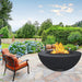Modern Blaze 48-Inch Round Concrete Gas Fire Bowl with Match Lit Ignition - Sweatfully