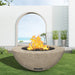 Modern Blaze 48-Inch Round Concrete Gas Fire Bowl with Match Lit Ignition - Sweatfully