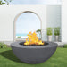 Modern Blaze 48-Inch Round Concrete Gas Fire Bowl with Match Lit Ignition - Sweatfully