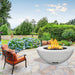 Modern Blaze 48-Inch Round Concrete Gas Fire Bowl with Match Lit Ignition - Sweatfully