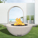 Modern Blaze 48-Inch Round Concrete Gas Fire Bowl with Match Lit Ignition - Sweatfully