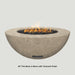 Modern Blaze 48-Inch Round Concrete Gas Fire Bowl with Match Lit Ignition - Sweatfully