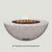 Modern Blaze 48-Inch Round Concrete Gas Fire Bowl with Match Lit Ignition - Sweatfully