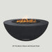 Modern Blaze 48-Inch Round Concrete Gas Fire Bowl with Match Lit Ignition - Sweatfully