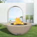 Modern Blaze 48-Inch Round Concrete Gas Fire Bowl with Push Button Ignition - Sweatfully