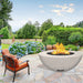 Modern Blaze 48-Inch Round Concrete Gas Fire Bowl with Push Button Ignition - Sweatfully