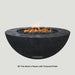 Modern Blaze 48-Inch Round Concrete Gas Fire Bowl with Push Button Ignition - Sweatfully