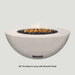 Modern Blaze 48-Inch Round Concrete Gas Fire Bowl with Push Button Ignition - Sweatfully