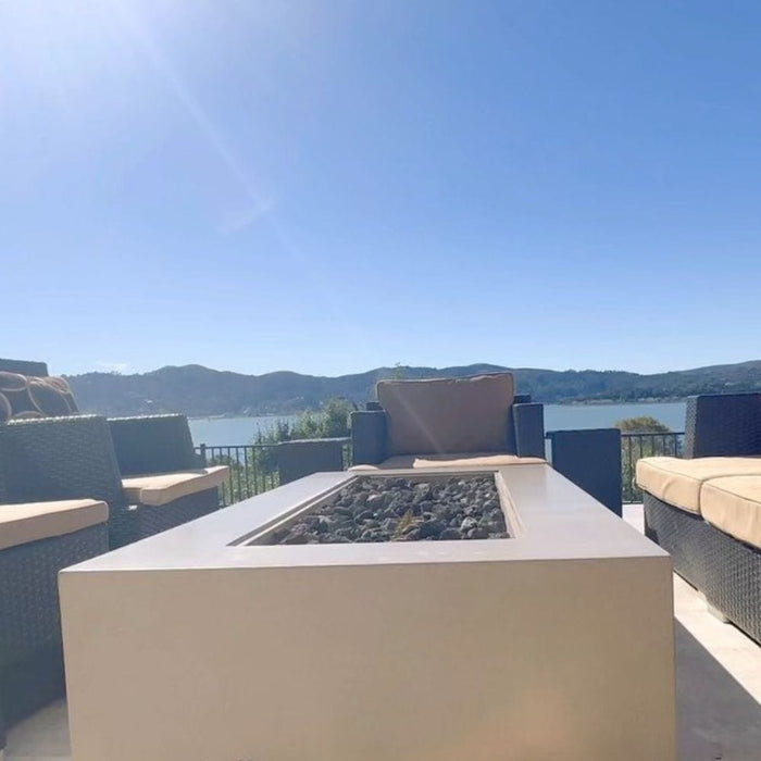 Modern Blaze Lumera Linear Concrete Fire Pit Table - Sweatfully