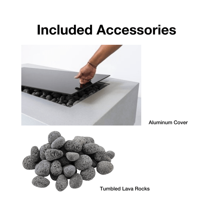 Modern Blaze Lumera Linear Concrete Fire Pit Table - Sweatfully