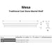 Mesa Traditional Cast Stone Mantel Shelf - Sweatfully