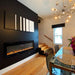 Modern Blaze Recessed / Wall Mounted Electric Fireplace with Multicolor Flame - Sweatfully