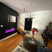 Modern Blaze Recessed / Wall Mounted Electric Fireplace with Multicolor Flame - Sweatfully