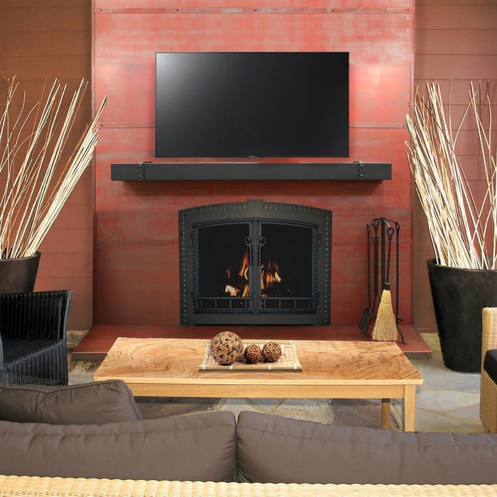 Modern Matte Black Floating Mantel Shelf - Sweatfully