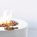 Modern Blaze Oblica Round Concrete Fire Pit Table - Sweatfully