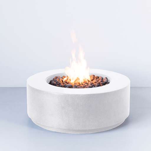 Modern Blaze Oblica Round Concrete Fire Pit Table - Sweatfully