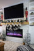 Modern Blaze Recessed / Wall Mounted Electric Fireplace with Multicolor Flame - Sweatfully