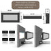 Modern Blaze Recessed / Wall Mounted Electric Fireplace with Multicolor Flame - Sweatfully