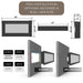 Modern Blaze Recessed / Wall Mounted Electric Fireplace with Multicolor Flame - Sweatfully