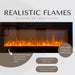 Modern Blaze Recessed / Wall Mounted Electric Fireplace with Multicolor Flame - Sweatfully