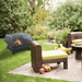 Modern Blaze Rectangular Steel Fire Pit - Sweatfully