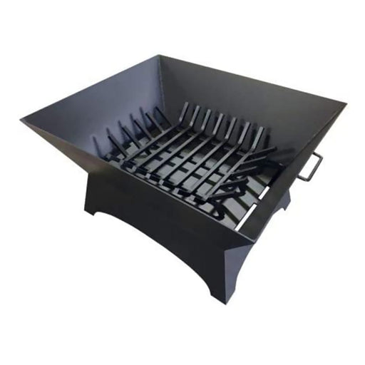 Modern Blaze Rectangular Steel Fire Pit - Sweatfully