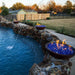 Modern Blaze Smooth Concrete Gas Fire Bowl - 27-Inch to 76-Inch Sizes - Sweatfully