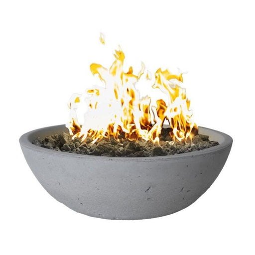 Modern Blaze Smooth Concrete Gas Fire Bowl - 27-Inch to 76-Inch Sizes - Sweatfully